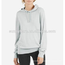 Hohe Qualität Frauen 100% Cashmere Hoodie Pullover